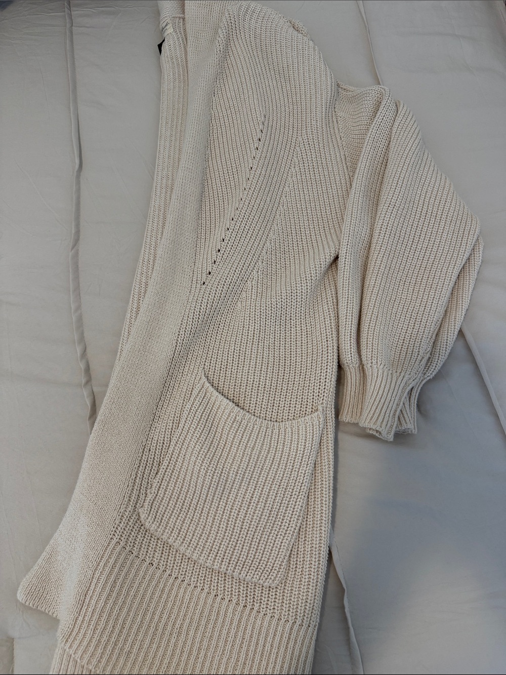 Universal Thread Open-Front Cream Knit Cardigan - Picture 4 of 4